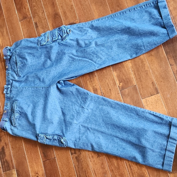 Orvis Cargo Pants Men's 42 Pleated Casual Fishing Work Denim Hiking Adjustable - Picture 8 of 16